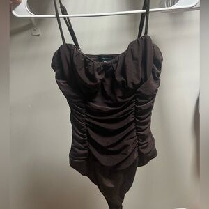 Forever 21 Women’s Brown bodysuit
